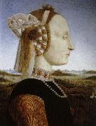 Piero della Francesca battista sforza.hustru till federico da montefeltro Spain oil painting artist